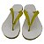 Chinelo para Sublimação com Sola e Tira Amarela (Par) - Imagem 1
