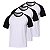 Camiseta Raglan Branca - Manga e Gola Preta P ao XG (100% Poliéster) - Imagem 2