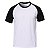 Camiseta Raglan Branca - Manga e Gola Preta P ao XG (100% Poliéster) - Imagem 1