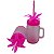 Caneca Mason Jar com Tampa e Canudo Rosa Pink (Vidro 350ml P/ Sublimação) - Imagem 2