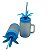 Caneca Mason Jar com Tampa e Canudo Azul Bebe  (Vidro 350ml P/ Sublimação) - Imagem 2