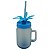 Caneca Mason Jar com Tampa e Canudo Azul Bebe  (Vidro 350ml P/ Sublimação) - Imagem 1