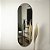 Espelho oval Tijuca 1,70x60 cm - Preto - Imagem 1