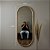 Espelho oval Galeão 1,50x60 cm de Madeira Maciça - Imagem 7