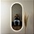 Espelho oval Galeão 1,50x60 cm de Madeira Maciça com LED - Imagem 4