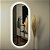 Espelho oval Tijuca 1,50x60 cm - Preto com LED - Imagem 1
