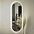 Espelho oval Tijuca 1,70x60 cm - Preto com LED - Imagem 1