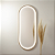 Espelho oval Galeão 1,50x60 cm de Madeira Maciça LED FRONTAL - Imagem 3