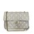 Bolsa Alça Corrente Dourada Couro Legítimo Versalhes Off White - Imagem 1