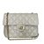 Bolsa Alça Corrente Dourada Couro Legítimo Versalhes Off White - Imagem 1
