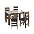 Conjunto Mesa + 4 cadeiras + Buffet Ameixa/Preto - Móveis Canção - Imagem 2