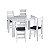 Conjunto Mesa + 4 cadeiras + Buffet Branco/Preto - Móveis Canção - Imagem 2