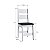 Conjunto Mesa + 4 cadeiras + Buffet Branco/Preto - Móveis Canção - Imagem 9
