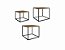 Conjunto 3 Mesas Quadrada Cube Vermont/Preto Industrial Artesano - Imagem 2