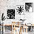 Trio De Quadros Decorativos Folhas Mdf Vazado Preto P +brinde - Imagem 1