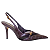 Scarpin Arezzo Croco Salto Alto Slingback Tela A136760009 - Imagem 1