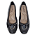 Scarpin Usaflex Salto Bloco Couro Enfeite AJ0111 - Imagem 8