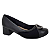 Scarpin Usaflex Salto Bloco Couro Enfeite AJ0111 - Imagem 2