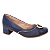 Scarpin Usaflex Salto Bloco Couro Enfeite AJ0111 - Imagem 1