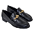 Mocassim Arezzo Couro Bico Redondo Metal Nó A136870011 - Imagem 4