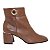 Bota Luz da Lua Cano Curto Couro Salto Bloco 80740006 - Imagem 1