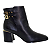 Bota Luz da Lua Cano Curto Couro Salto Bloco Tiras 80740005 - Imagem 1