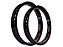 Par Aros em Alumínio Monaco Aero 19x215 e 17x215 Bros 125 150 160 Xre 190 Crosser 150 Preto Brilho - Imagem 1
