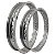 Par Aros em Alumínio Monaco 21x185 e 18x215 Lander Ténéré Dt Xre 300 Tornado Crf 230 Prata Cromado - Imagem 1