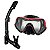 Máscara mergulho e Snorkel válvulado com regulador entrada de água - Imagem 20