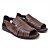 Sandália Masculina De Couro Conforto 888 Café - Imagem 2
