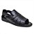 Sandália Masculina De Couro Conforto 888 Preto - Imagem 1