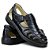 Sandália Masculina de Couro Palmilha de Gel Extremo Conforto 182 Preto - Imagem 1