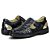 Sandália Masculina de Couro Palmilha de Gel Extremo Conforto 182 Preto - Imagem 2