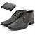 Bota Social Masculino de Couro 921 Preto + Carteira Brinde - Imagem 1