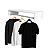 Kit 2 Cabideiro Arara Prateleira De Roupas Preta Closet 50 Cm - Imagem 3
