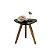 Mesinha Lateral Redonda Sala Pe Palito Retro Decorativa Tampo Orgânico - Imagem 4