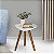 Mesinha Lateral Redonda Sala Pe Palito Retro Decorativa Tampo Orgânico - Imagem 7