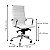 Cadeira Escritorio Home Office Presidente Eames Branco - Imagem 5