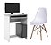 Kit Home Office Mesa Escrivaninha Cadeira Escritorio Branco - Imagem 1