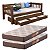 Bicama Madeira Maciça com 3 gavetas com 2 colchões D20 88x188x12 - Imagem 1