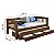 Bicama Madeira Maciça com 3 gavetas com 2 colchões D20 88x188x12 - Imagem 5