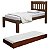 Cama  Solteiro com Auxiliar Madeira Maciça Super Resistente - Imagem 1