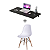Kit Mesa De Parede Dobrável Suspensa Cadeira Sala Escritorio - Imagem 4