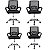 Cadeiras de Escritório Giratória Computador Ergonômica 4 UN - Imagem 1