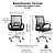 Cadeira Ergonômica Para Escritorio Estofado Preto de Mesh - Imagem 5