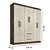 Guarda Roupa Casal Toronto 6 Portas e 2 Gavetas – Chocolate/Off White - Imagem 3