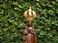 Imagem de Nossa Senhora Aparecida em terracota com detalhes em dourado e cristais coloridos - Imagem 7