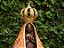 Imagem de Nossa Senhora Aparecida em terracota com detalhes em dourado e cristais coloridos - Imagem 5