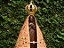 Imagem de Nossa Senhora Aparecida em terracota com detalhes em dourado e cristais coloridos - Imagem 10