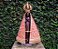 Imagem de Nossa Senhora Aparecida com manto em terracota e detalhes dourados - Imagem 1